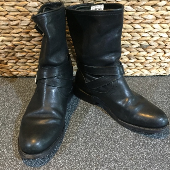FRYE AND CO. Black Combat & Moto Boots - Picture 5 of 16